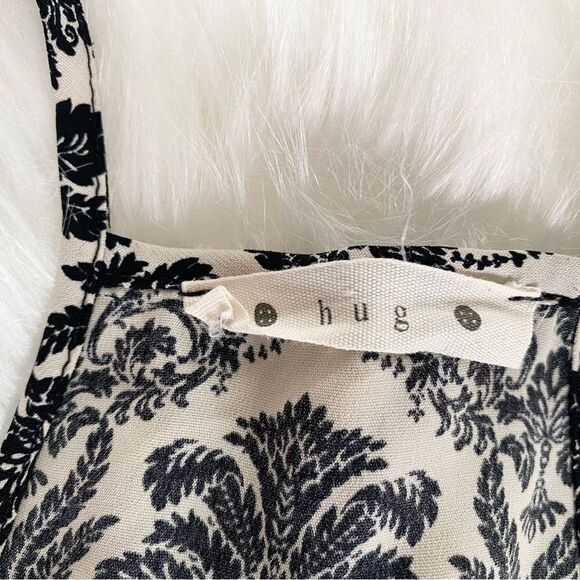 Black & Cream Floral Cami Camisole Top Med - Picture 4 of 7